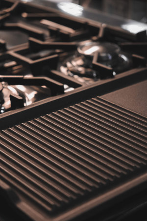 Close-up of new car air filter. Selective focus.の写真素材