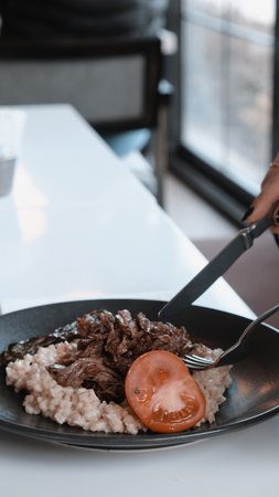 A deliciously seasoned meat dish for any occasionの写真素材