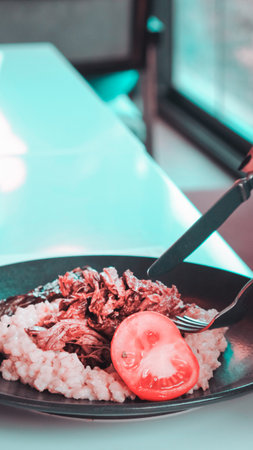 A hearty serving of meat, full of flavorの写真素材