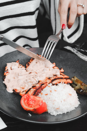 A deliciously seasoned meat dish for any occasionの写真素材