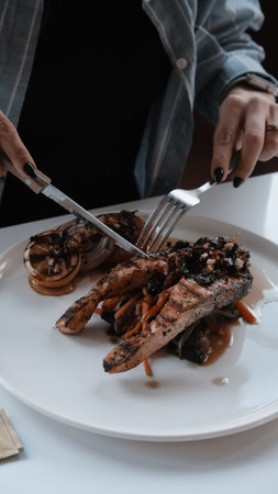 A deliciously seasoned meat dish for any occasionの写真素材