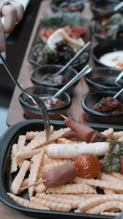 Close-up of a delicious homemade breakfast spread