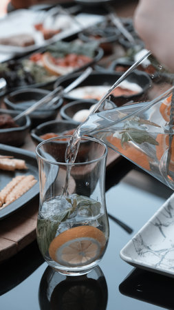 A vibrant spread with colorful ingredientsの写真素材