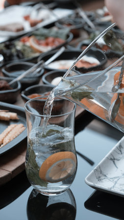 Traditional breakfast with fresh ingredientsの写真素材