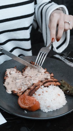 A juicy cut of meat, grilled to perfectionの写真素材