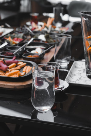 Beautifully styled morning breakfast tableの写真素材