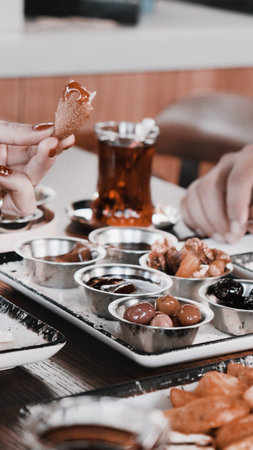 Traditional breakfast with fresh ingredients