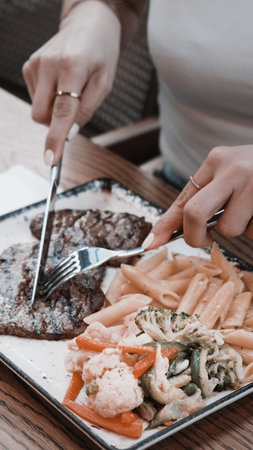 The taste of tender meat, cooked just rightの写真素材