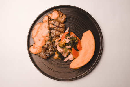 A juicy cut of meat, grilled to perfectionの写真素材