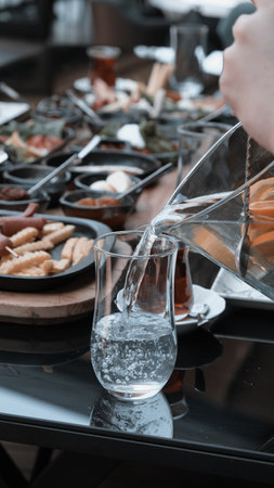 Fresh and vibrant ingredients for a delicious breakfastの写真素材