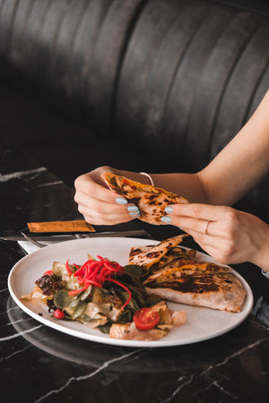 Snack and breakfast meal.の写真素材