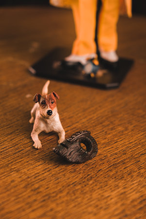 The mask and the dog Maylo figure, special collection figureの写真素材