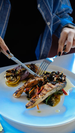 The taste of tender meat, cooked just rightの写真素材