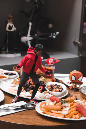 Fresh and vibrant ingredients for a delicious breakfastの写真素材