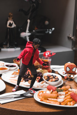 Colorful Turkish breakfast spread with regional specialtiesの写真素材