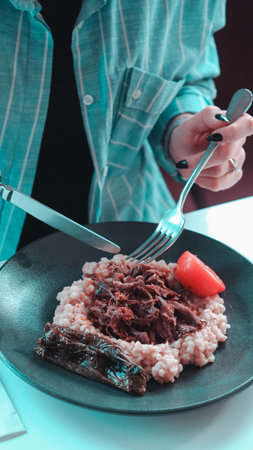 A juicy cut of meat, grilled to perfectionの写真素材