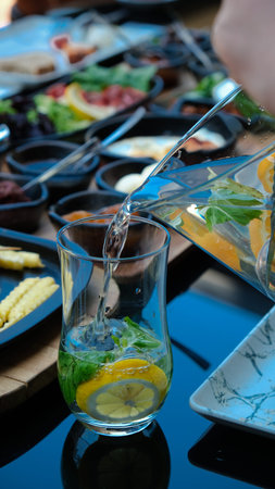 Traditional breakfast with fresh ingredients