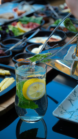 Traditional breakfast with fresh ingredientsの写真素材