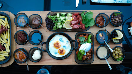 Traditional breakfast with fresh ingredients