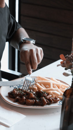 A juicy cut of meat, grilled to perfectionの写真素材