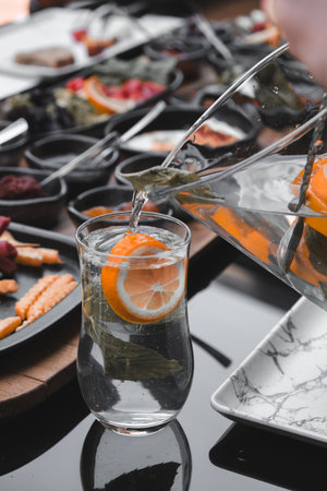 A vibrant breakfast spread with colorful ingredientsの写真素材