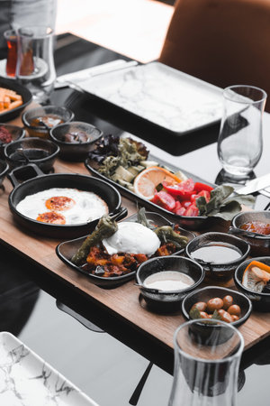 A wholesome and satisfying breakfast with natural ingredientsの写真素材