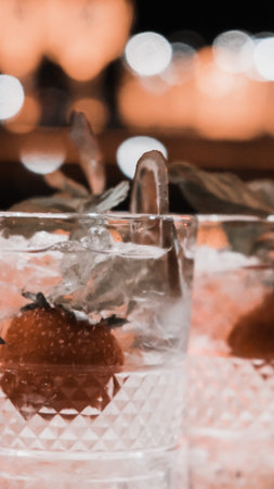 Tropical cocktails with a refreshing twistの写真素材