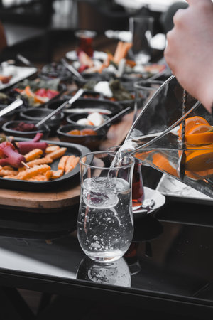 Traditional breakfast with fresh ingredientsの写真素材