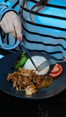 A hearty serving of meat, full of flavor