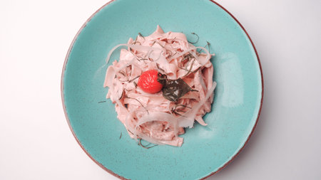 Tasty appetizing classic Italian pasta with a delicious sauce.