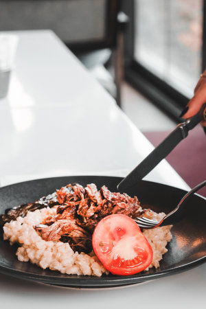 A deliciously seasoned meat dish for any occasionの写真素材