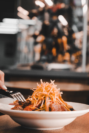 The taste of tender meat, cooked just rightの写真素材