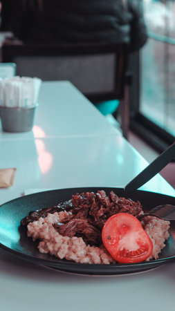 The taste of tender meat, cooked just rightの写真素材