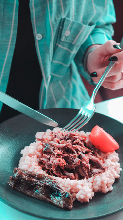 The perfect meat dish for a hearty mealの写真素材