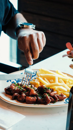 A juicy cut of meat, grilled to perfectionの写真素材