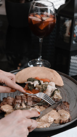 The taste of tender meat, cooked just rightの写真素材