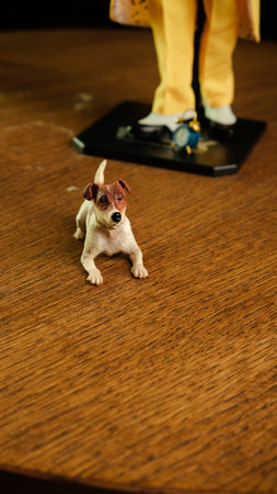 The mask and the dog figure, special collection figureの写真素材