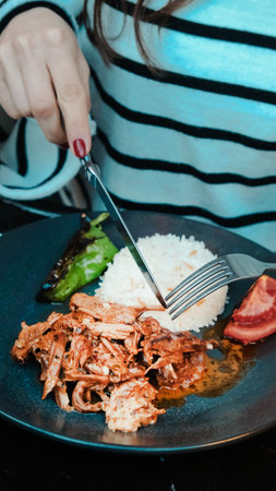 The taste of tender meat, cooked just rightの写真素材