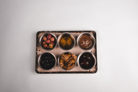 Traditional breakfast with fresh ingredientsの写真素材