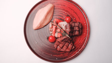 A hearty serving of meat, full of flavorの写真素材