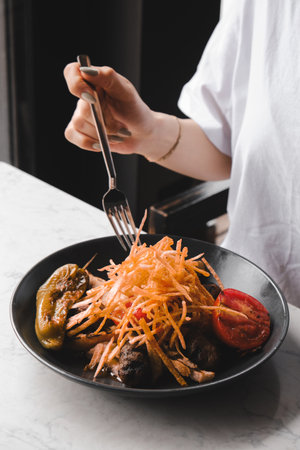 A hearty serving of meat, full of flavorの写真素材