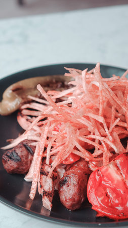 A hearty serving of meat, full of flavor