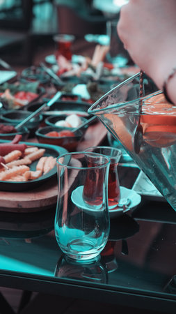 Traditional breakfast with fresh ingredientsの写真素材