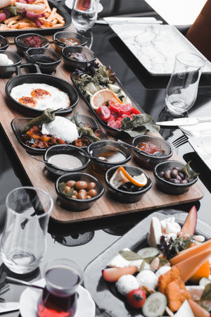 A bright and cheerful breakfast spread on a table