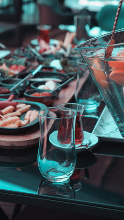 Beautifully styled breakfast tableの写真素材