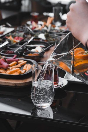 A wholesome and satisfying breakfast with natural ingredientsの写真素材