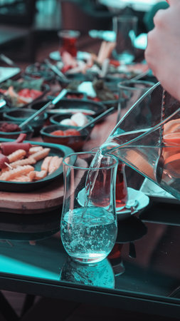 Traditional breakfast with fresh ingredientsの写真素材