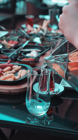 Traditional breakfast with fresh ingredientsの写真素材