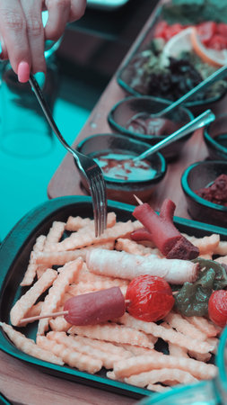 Close-up of a homemade breakfast spread