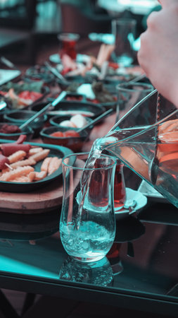 Colorful Turkish breakfast spread with regional specialties